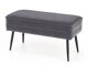 Polstret bænk Houston 1255 (Grå + Sort)