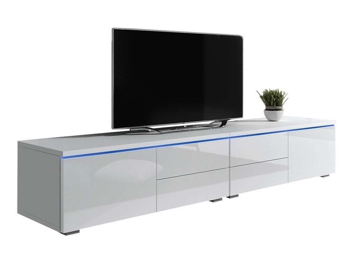 TV-bord Hortus (Hvid + Glansfuld hvid)