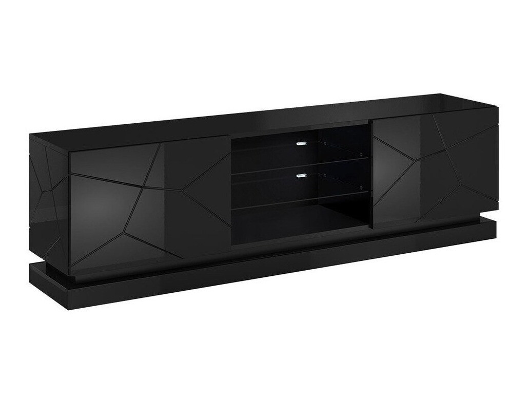 TV-bord Linar I (Sort + Blank sort)