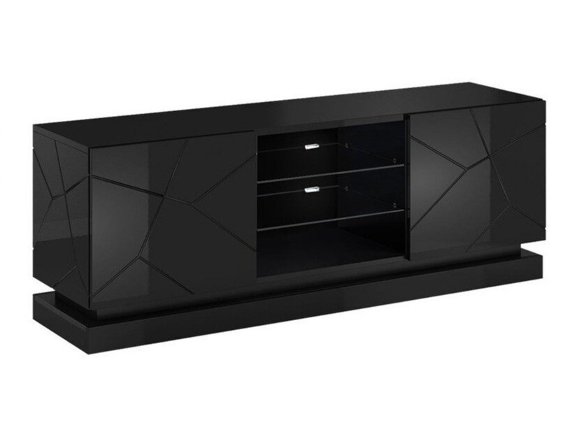 TV-bord Linar (Sort + Blank sort)