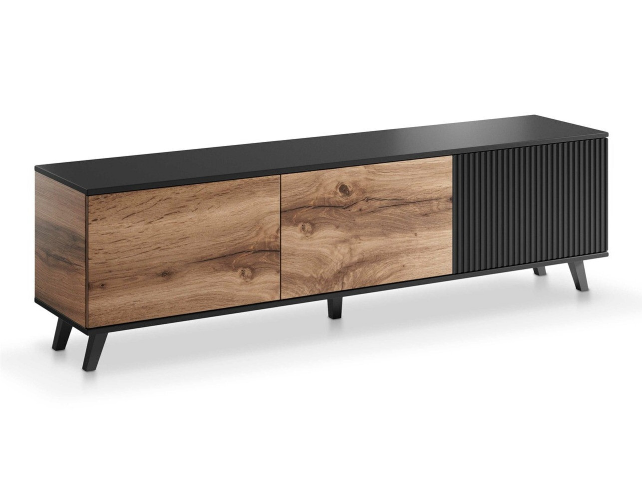 TV-bord Luelia 115 (Sort + Wotan eg)