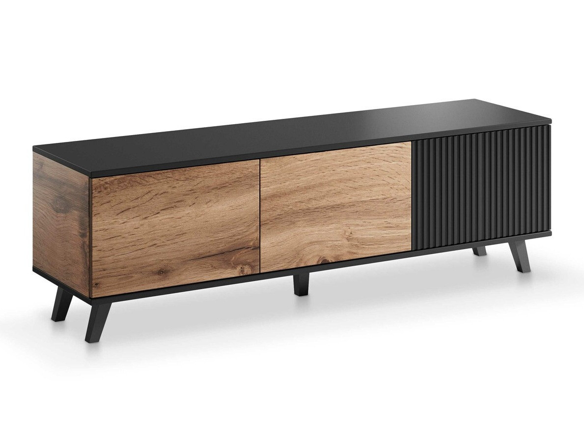 TV-bord Luelia 116 (Sort + Wotan eg)