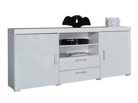 Kommode Odebeli 105 (Hvid + Glansfuld hvid)