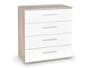 Kommode Cirveso 102 (Sonoma eg + Glansfuld hvid)
