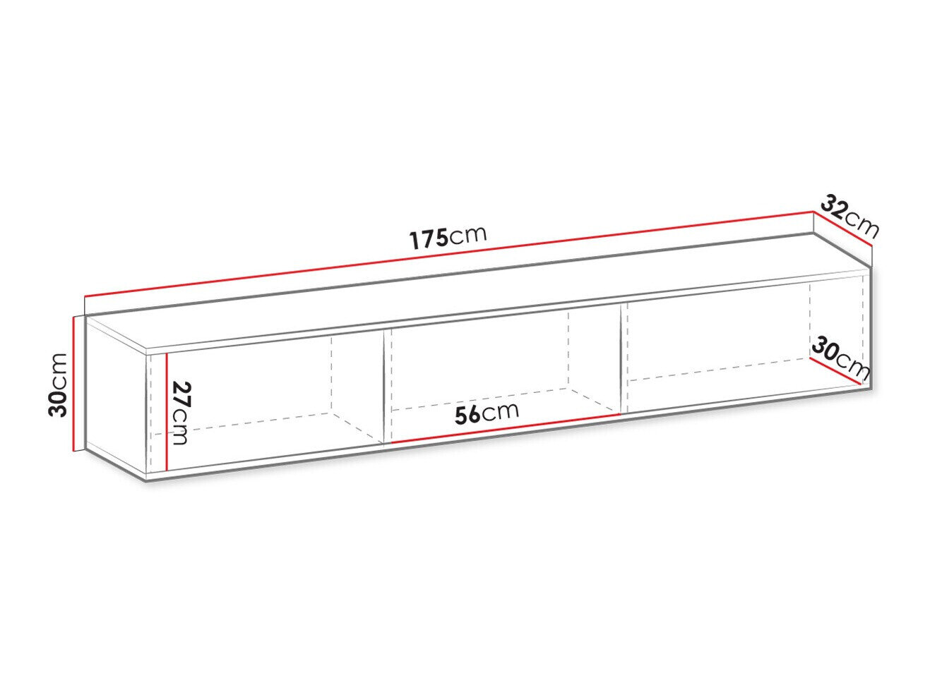 TV-bord Felduno 100 (Hvid + Gylden)