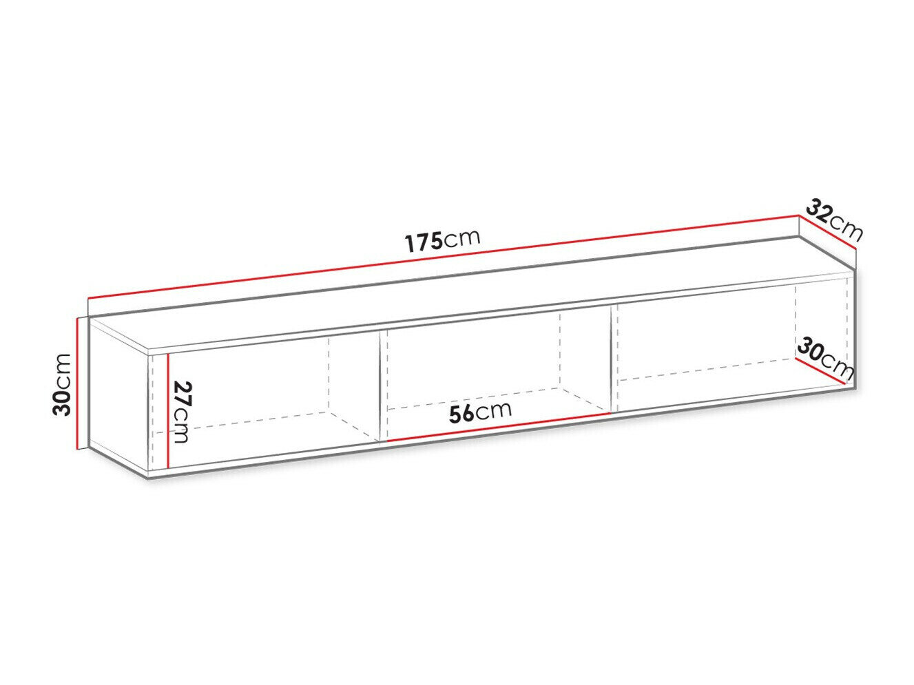 TV-bord Felduno 101 (Hvid + Gylden)