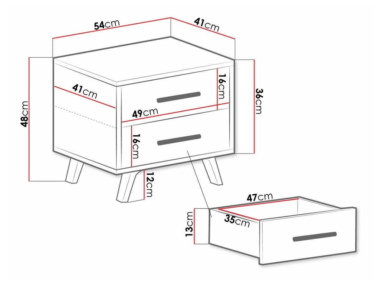 Sengebord Delbalo 104 (Blå + Gylden)