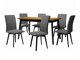 Spisestuesæt Victorville 292 (Grandson eg + Sort)