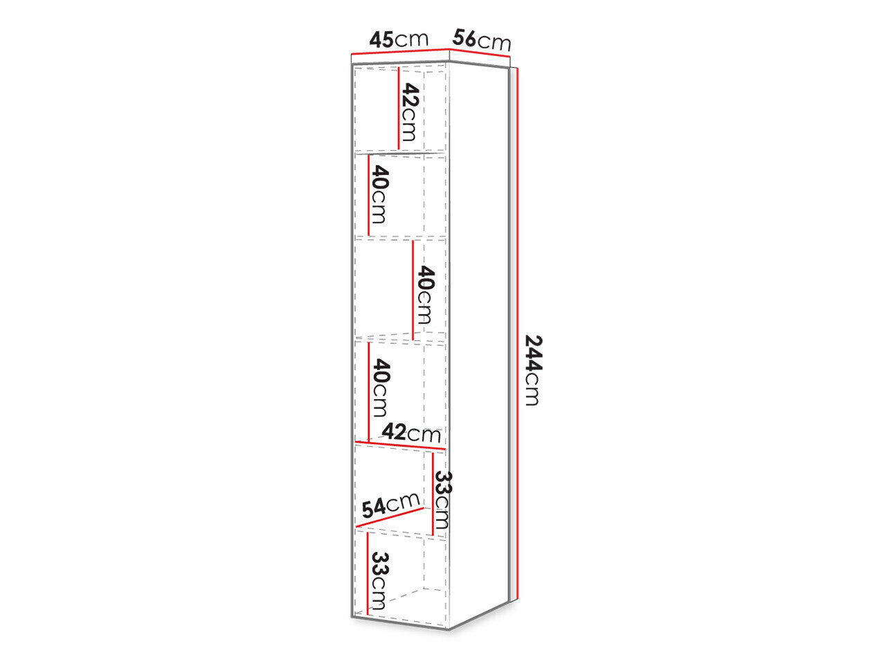 Reol Levmari 113 (Sort)