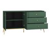 Kommode Flonovu 102 (Mørkegrøn + Gylden)
