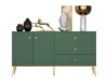 Kommode Flonovu 102 (Mørkegrøn + Gylden)