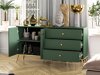 Kommode Flonovu 102 (Mørkegrøn + Gylden)