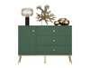 Kommode Flonovu 103 (Mørkegrøn + Gylden)