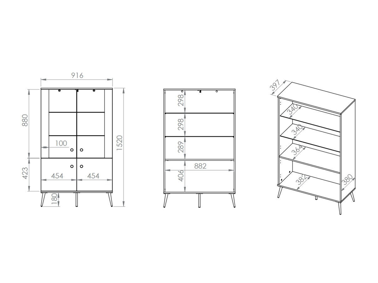 Reol Flonovu 101 (Mørkeblå + Gylden)