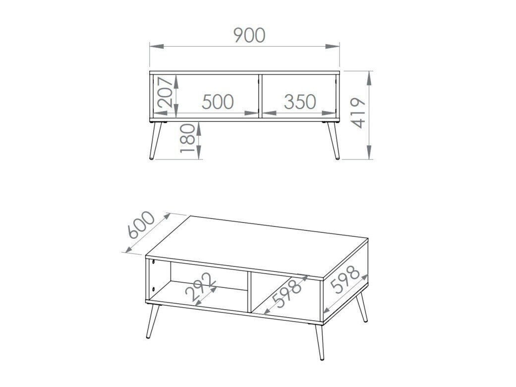 Sofabord Flonovu 106 (Mørkegrøn + Gylden)