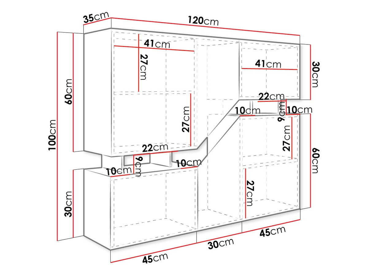 Skænk Comfivo Daldune 101 (Wotan eg + Antracit)