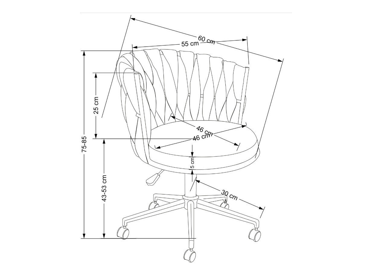 Kontorstol Houston 1406 (Fløde)