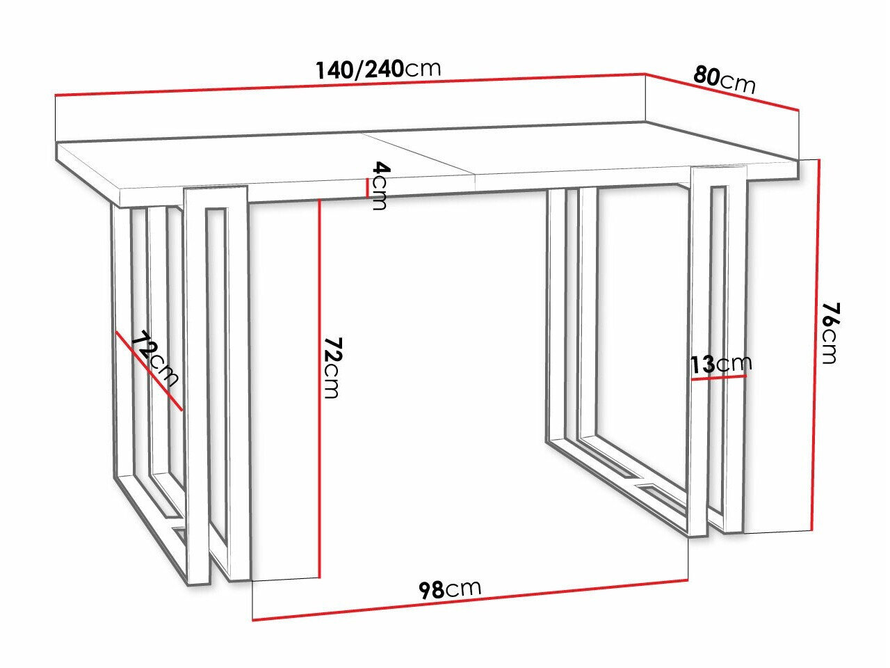 Bord Comfivo 179 (Brun + Sort)