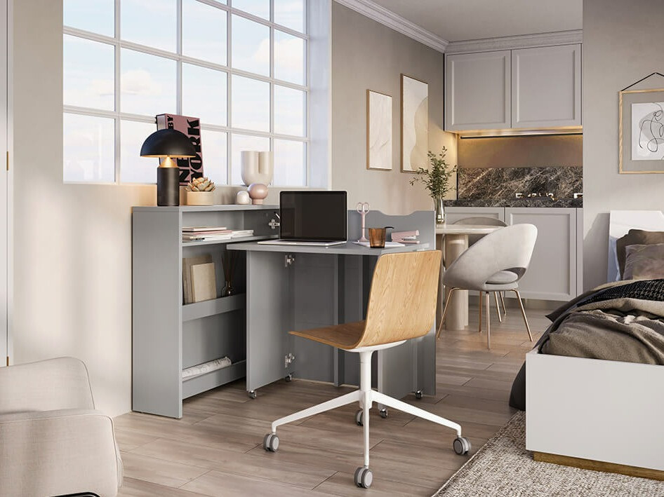 Hjørneskrivebord Concept Lenart II (Grå)