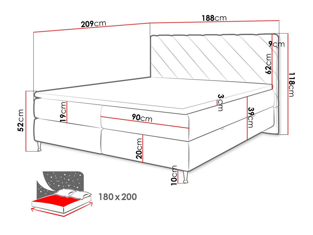 Kontinentalseng ComfiDream 176 (Fresh 11)