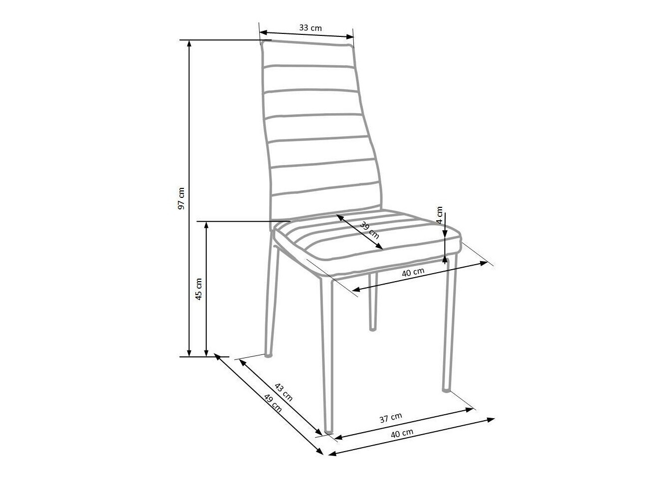 Stol Houston 137 (Sort)
