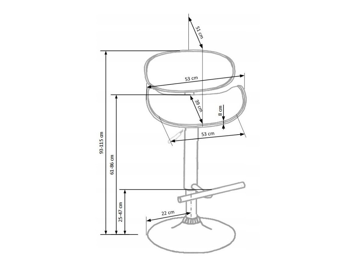 Counterstol Houston 517 (Nød + Fløde + Sølv)