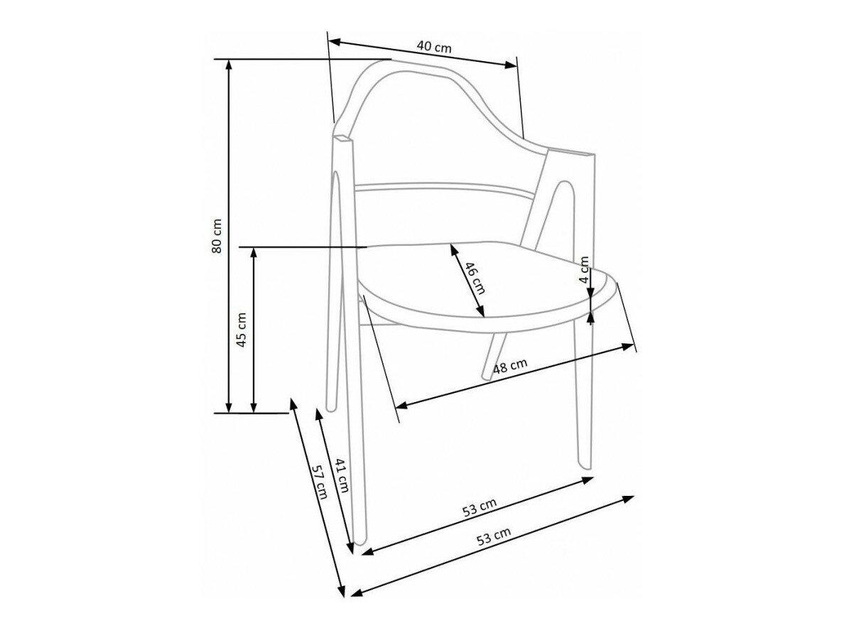 Stol Houston 561 (Hvid + egetræ)