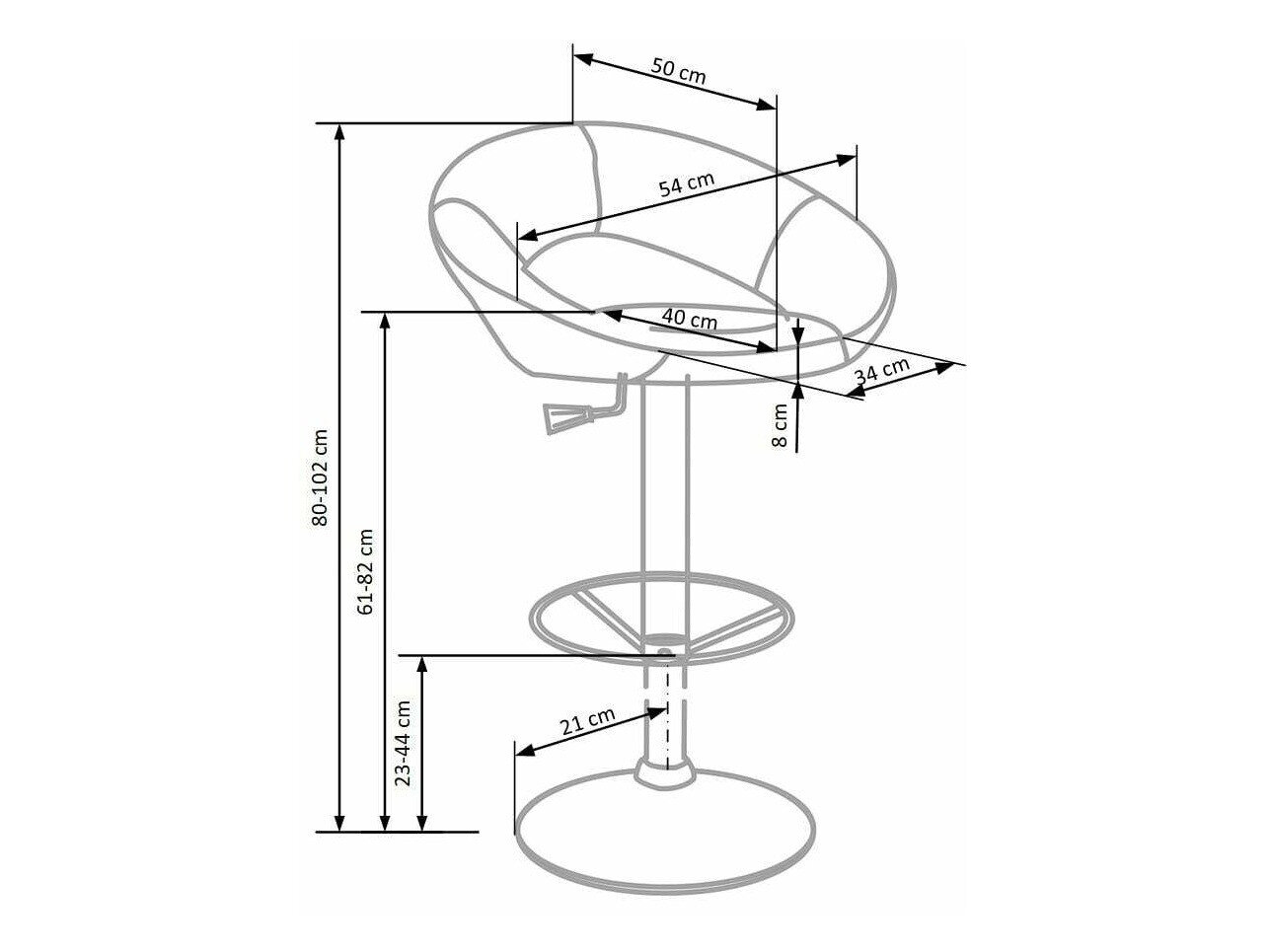 Counterstol Houston 452 (Sort)