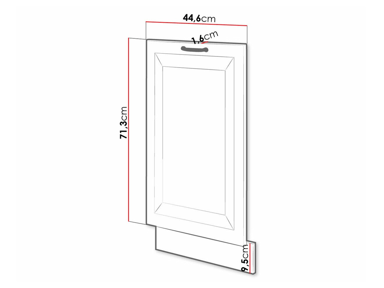 Dør til opvaskemaskine Retro White 146