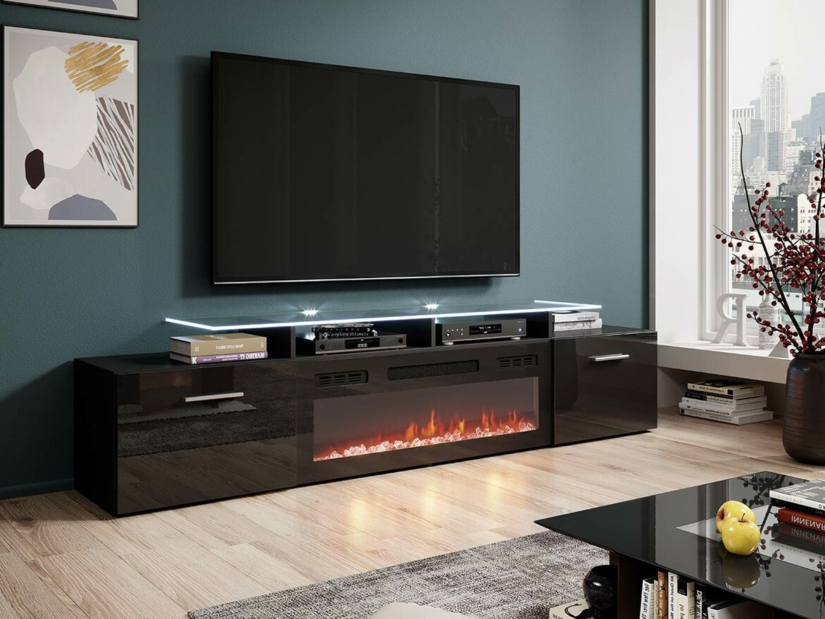 TV-bord Numerus (Sort + Blank sort)
