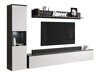 Stuemøbelsæt Sarasota 130 (Mørkegrå + Glansfuld hvid)