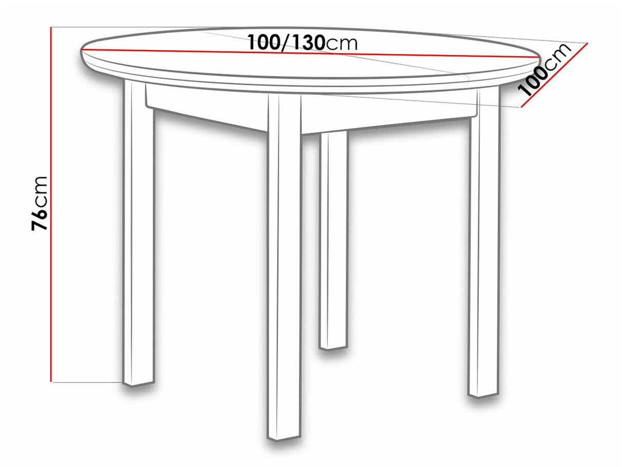 Bord Victorville 107 (Hvid)