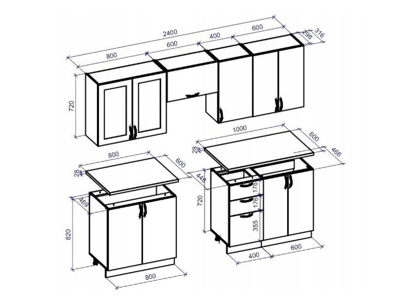 Køkkensæt Houston 1429