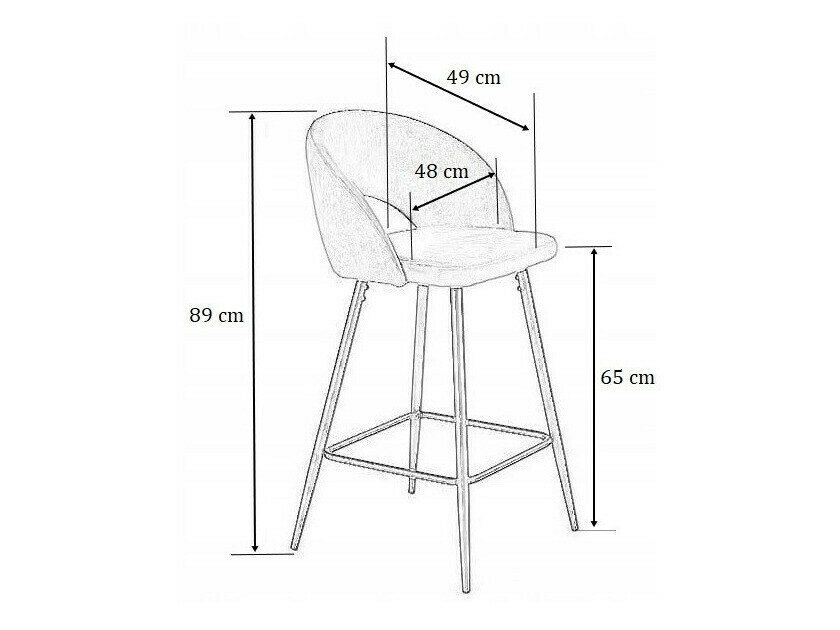 Counterstol Houston 881 (Beige + Sort)