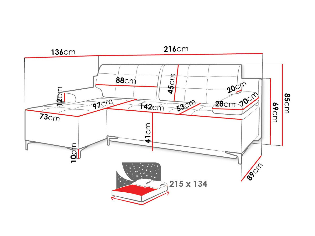 Hjørnesofa Independence 101 (Ikar 08)