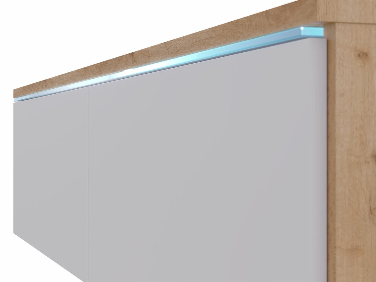 TV-bord Scientia I (Wotan eg + Blank sort)