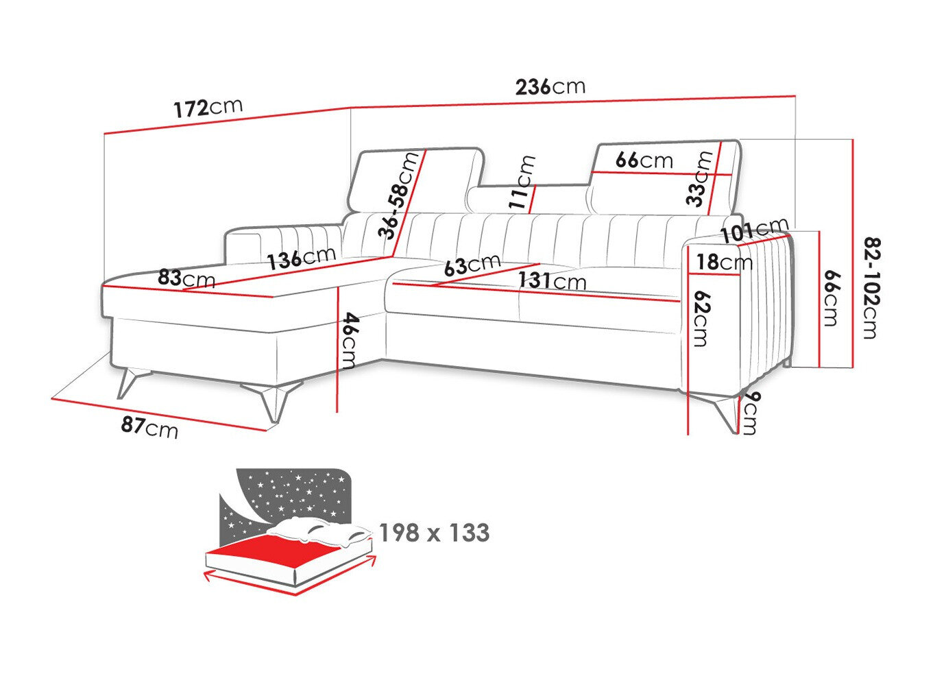Hjørnesofa Columbus 191 (Poso 110)