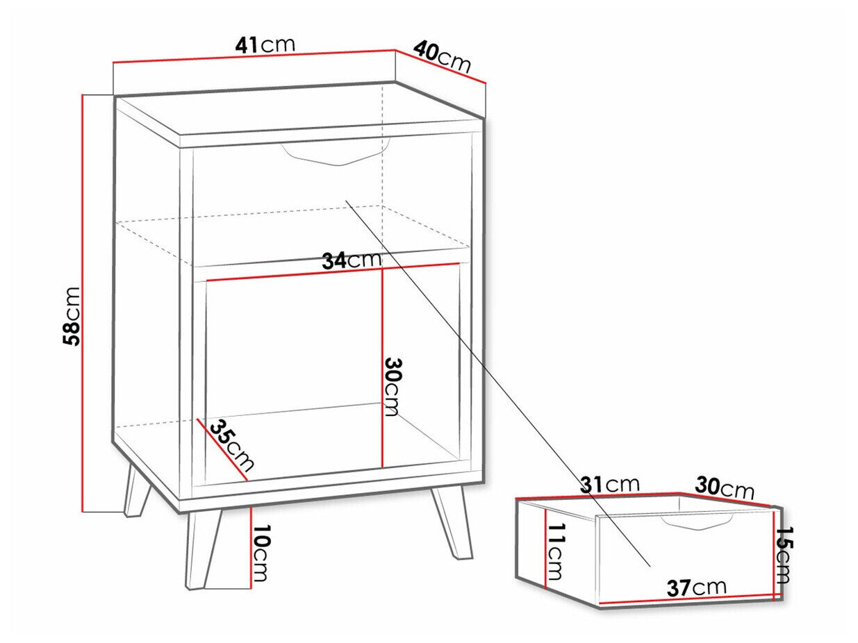 Sengebord Domvera 110