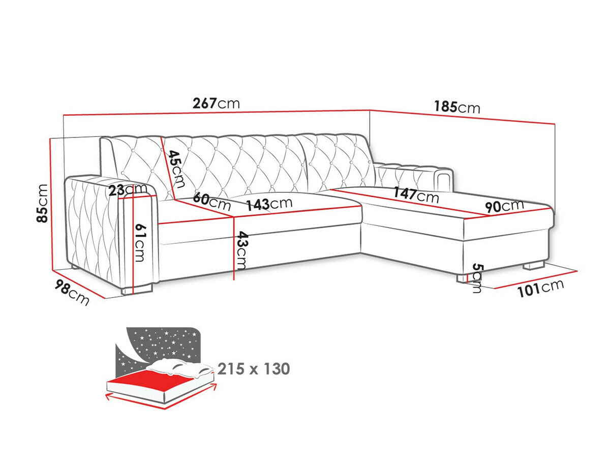 Hjørnesofa Columbus 203 (Kronos 53)