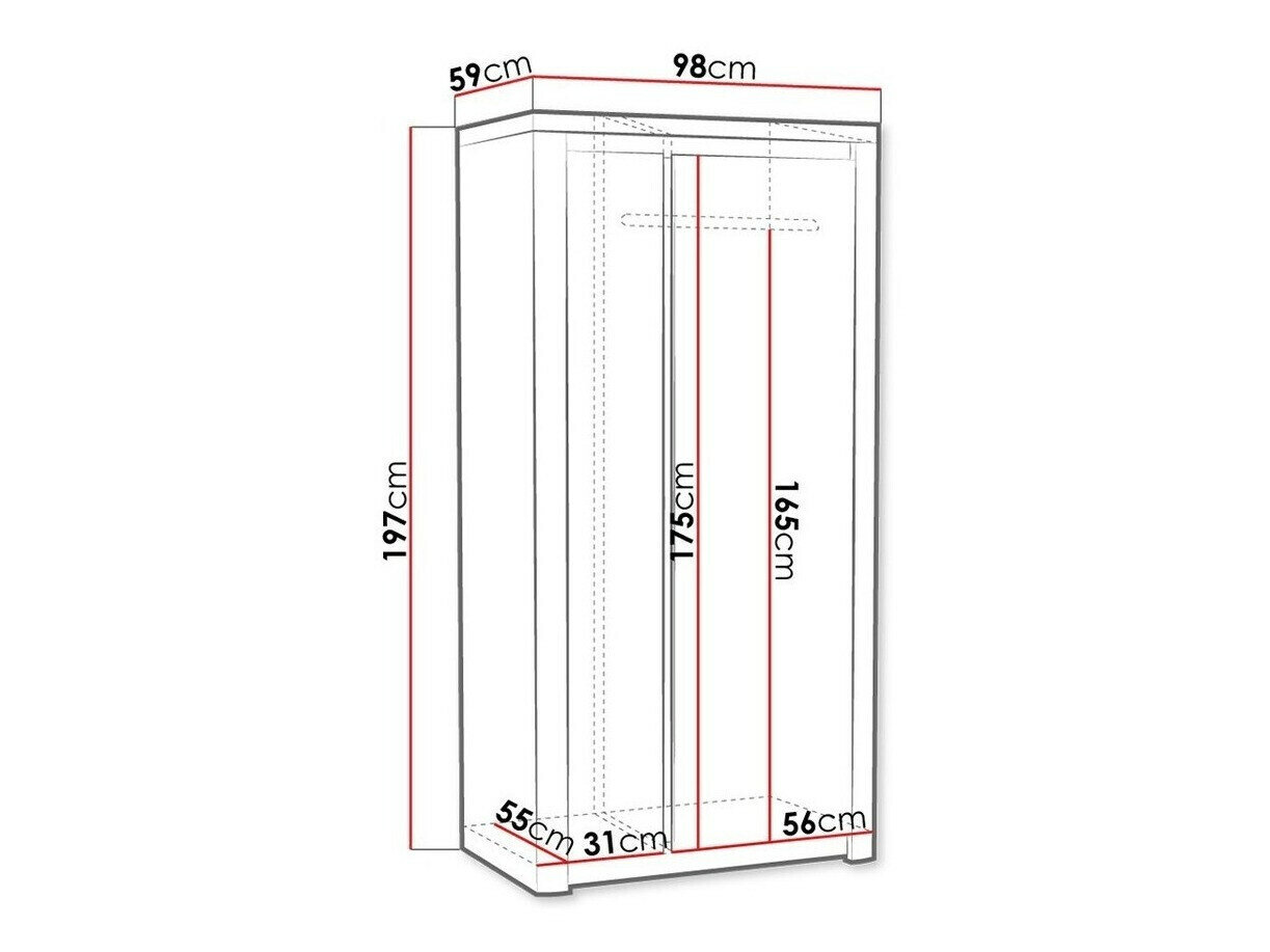 Garderobeskab Etrmona 100