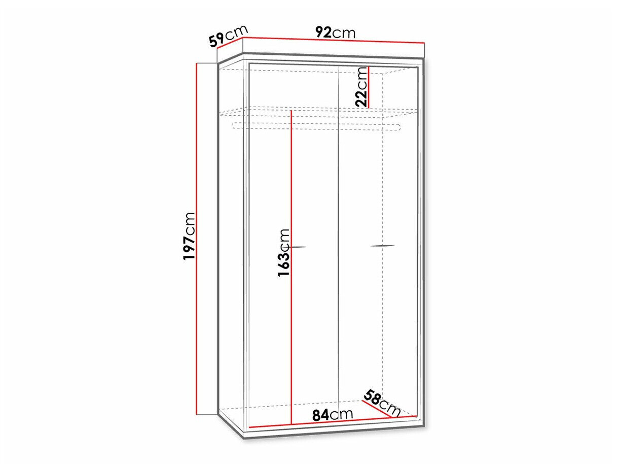 Garderobeskab Etrmoni 100