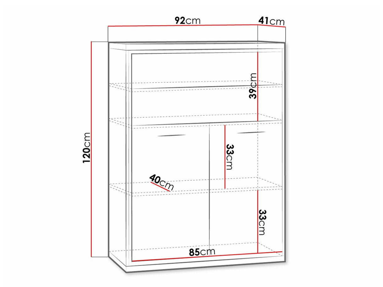 Kommode Etrmoni 103 (Lyst træ + Egetræ)