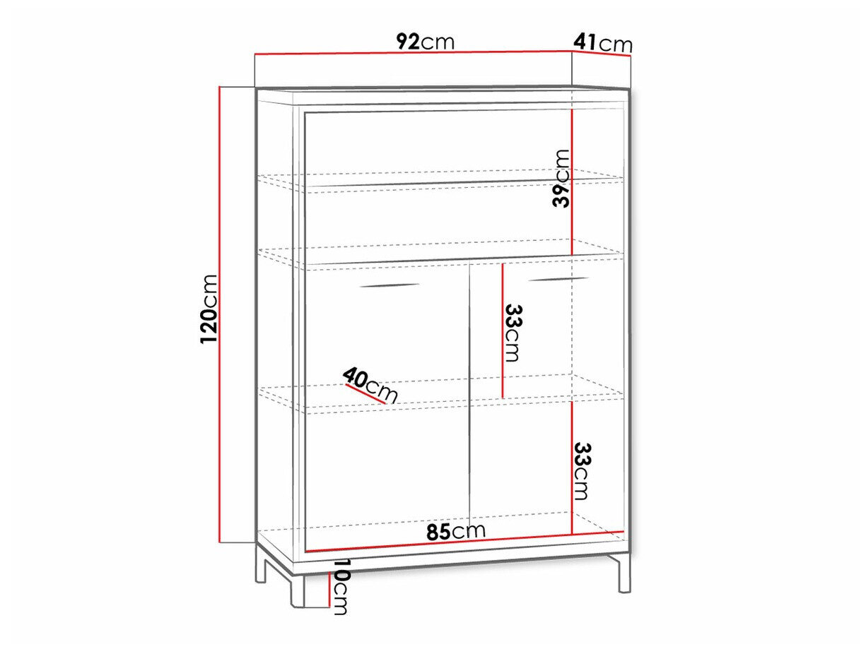 Kommode Etrmoni 103 (Lyst træ + Egetræ)