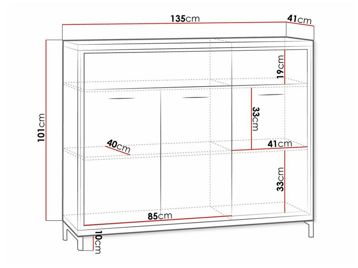 Kommode Etrmoni 104 (Lyst træ)