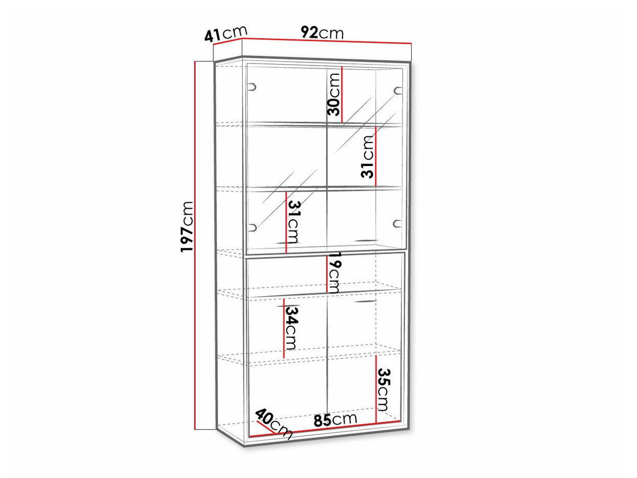 Reol Etrmoni 102 (Lyst træ)