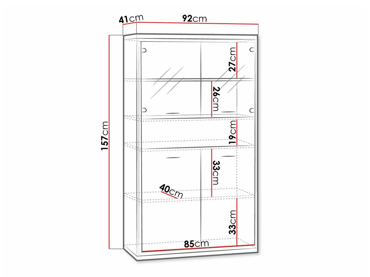 Reol Etrmoni 107 (Lyst træ)