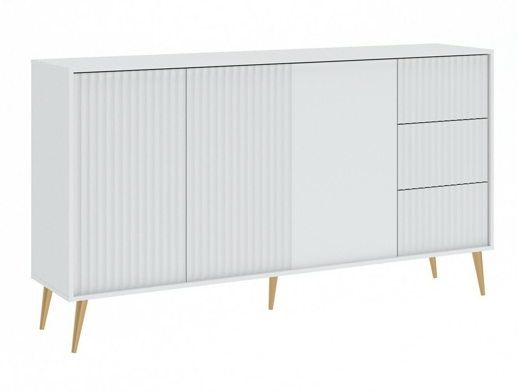 Kommode Cirferi 102 (Hvid + Gylden)