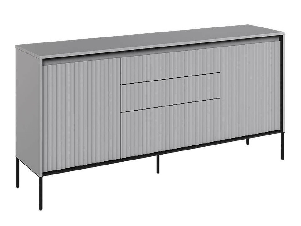 Kommode Fernolu 100 (Grå + Sort)