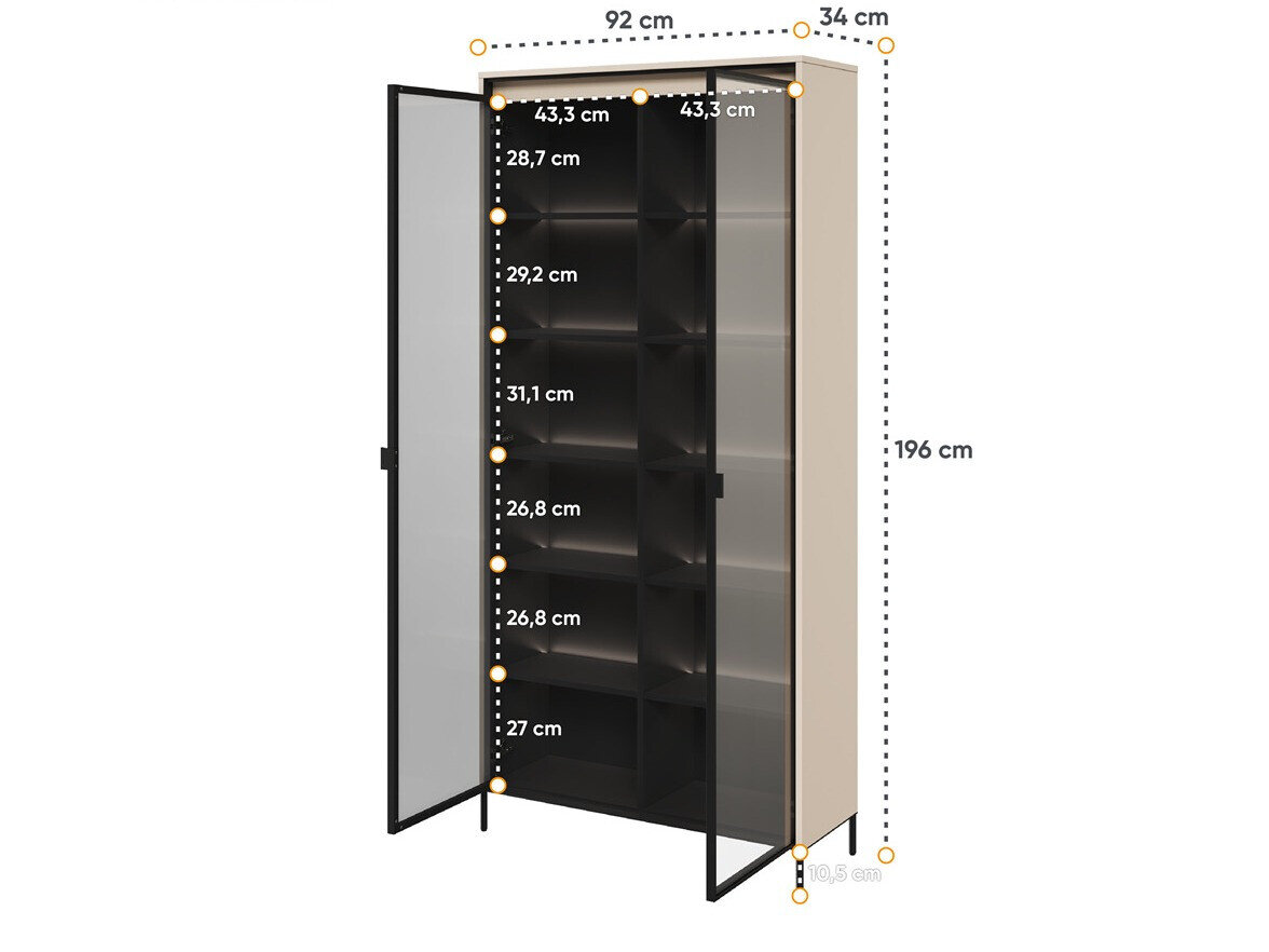 Reol Fernolu 106 (Beige + Sort)