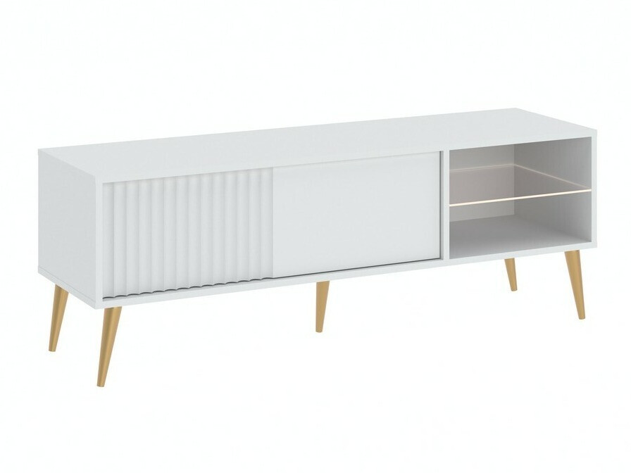 TV-bord Cirferi 104 (Hvid + Gylden)